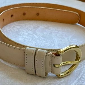 Vintage COACH Women’s Glove Tanned Leather Belt “Bone” Size M USA #8400